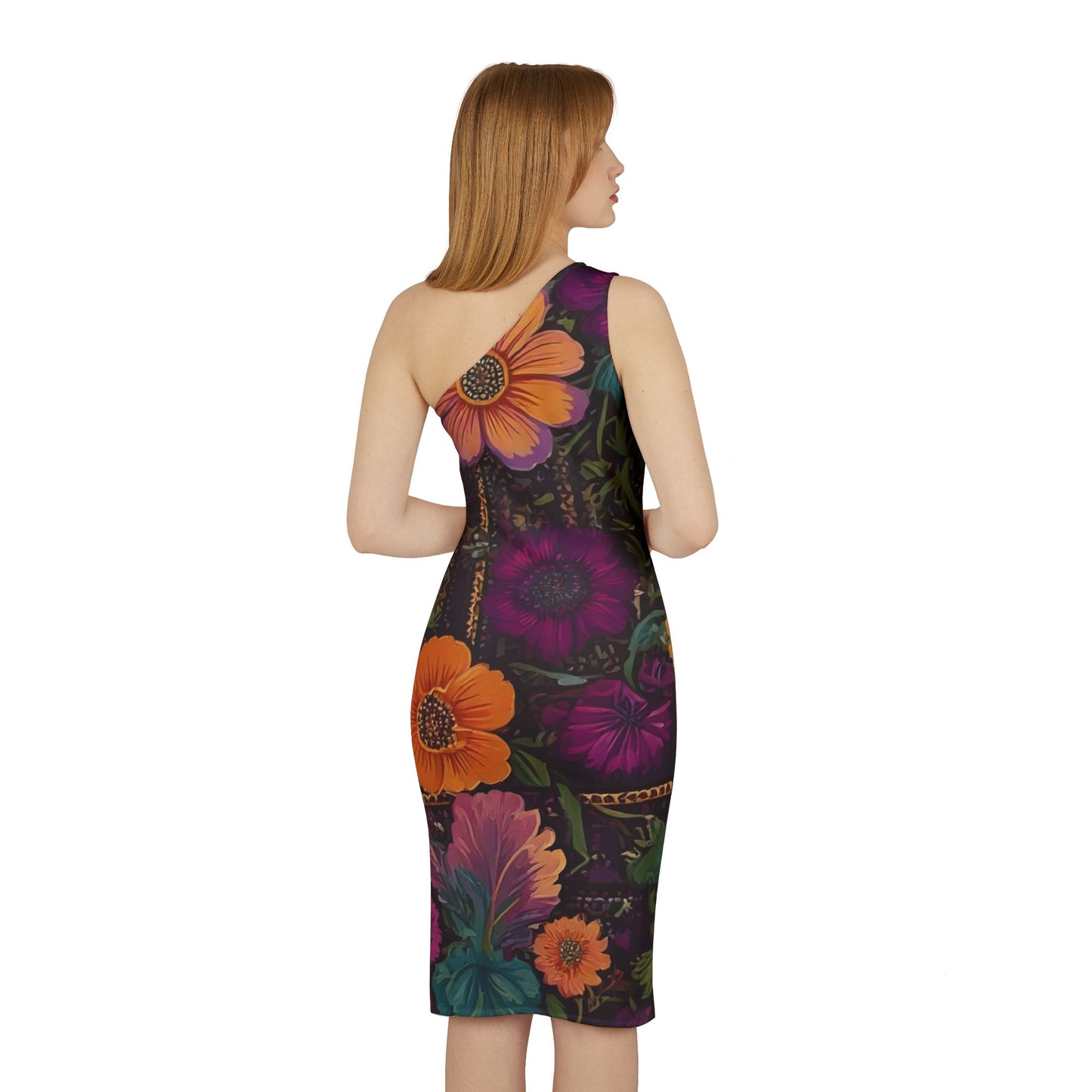 Bohemian Floral One-Shoulder Dress - Vibrant Summer Style - NLG Studio Design