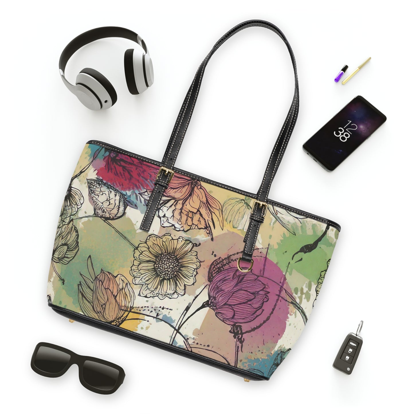 Floral PU Leather Shoulder Bag - Chic & Stylish for Everyday Use - NLG Studio Design
