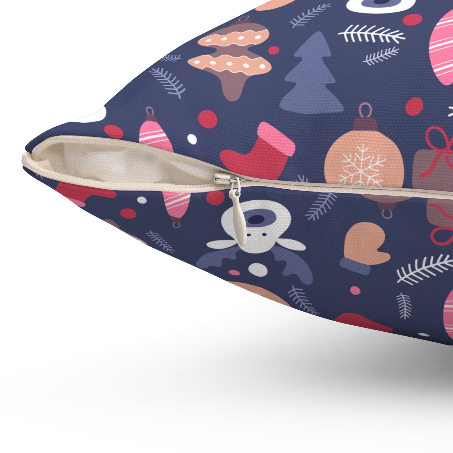 Cozy Holiday Throw Pillow with Playful Winter Design - NLG Studio Design