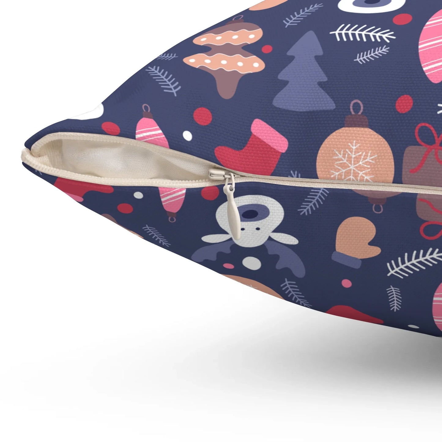 Cozy Holiday Throw Pillow with Playful Winter Design - NLG Studio Design