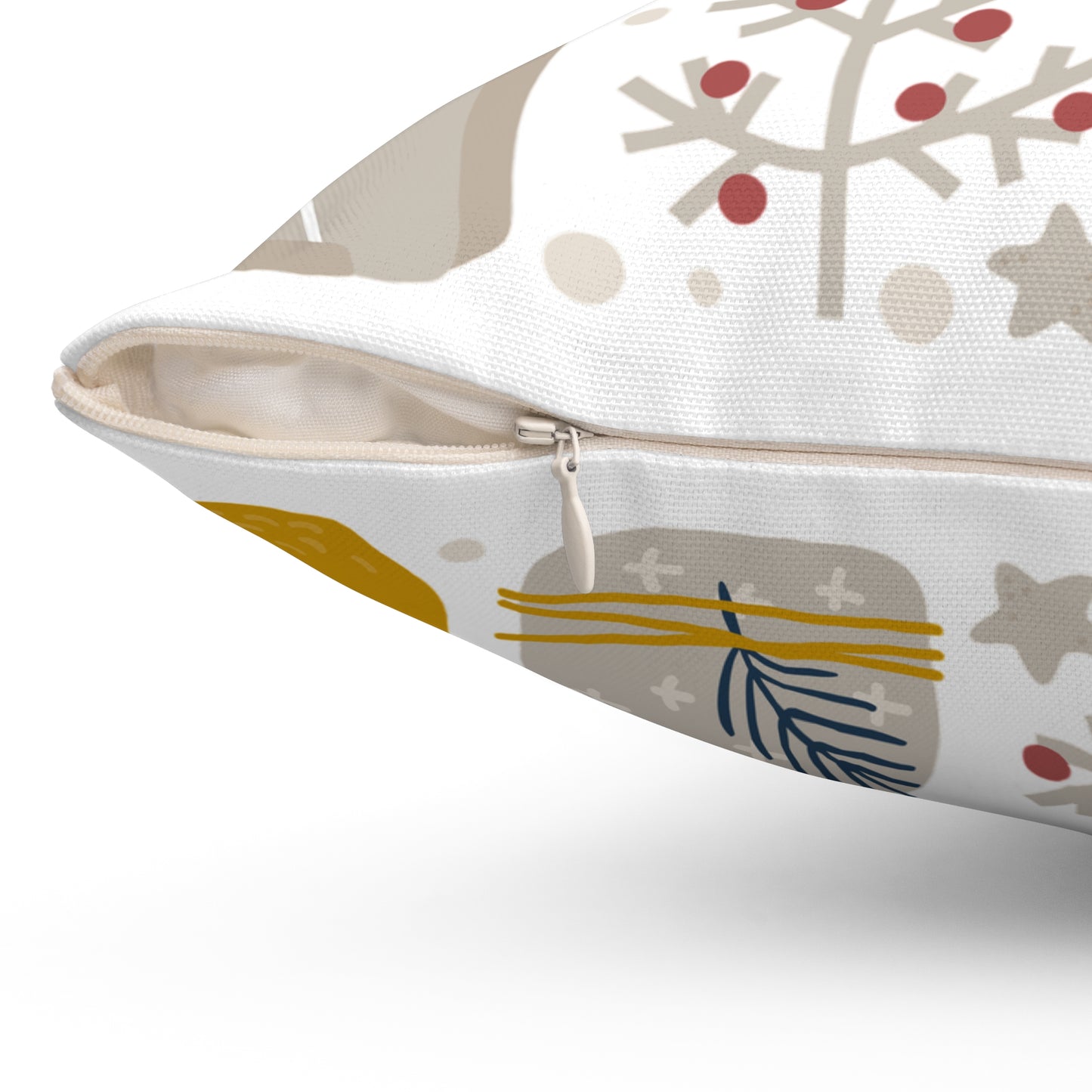 Festive Holiday Decorative Pillow with Santa and Reindeer - NLG Studio Design