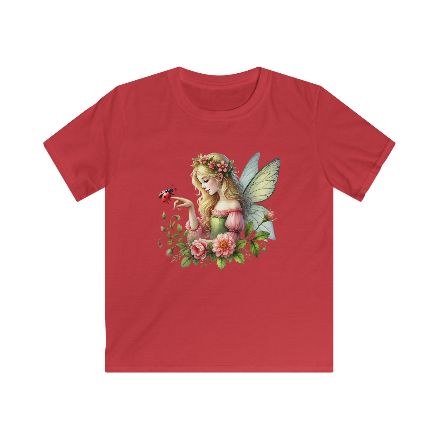 Fairy Garden Kids Softstyle Tee - Enchanting Floral Design for Imaginative Play - NLG Studio Design