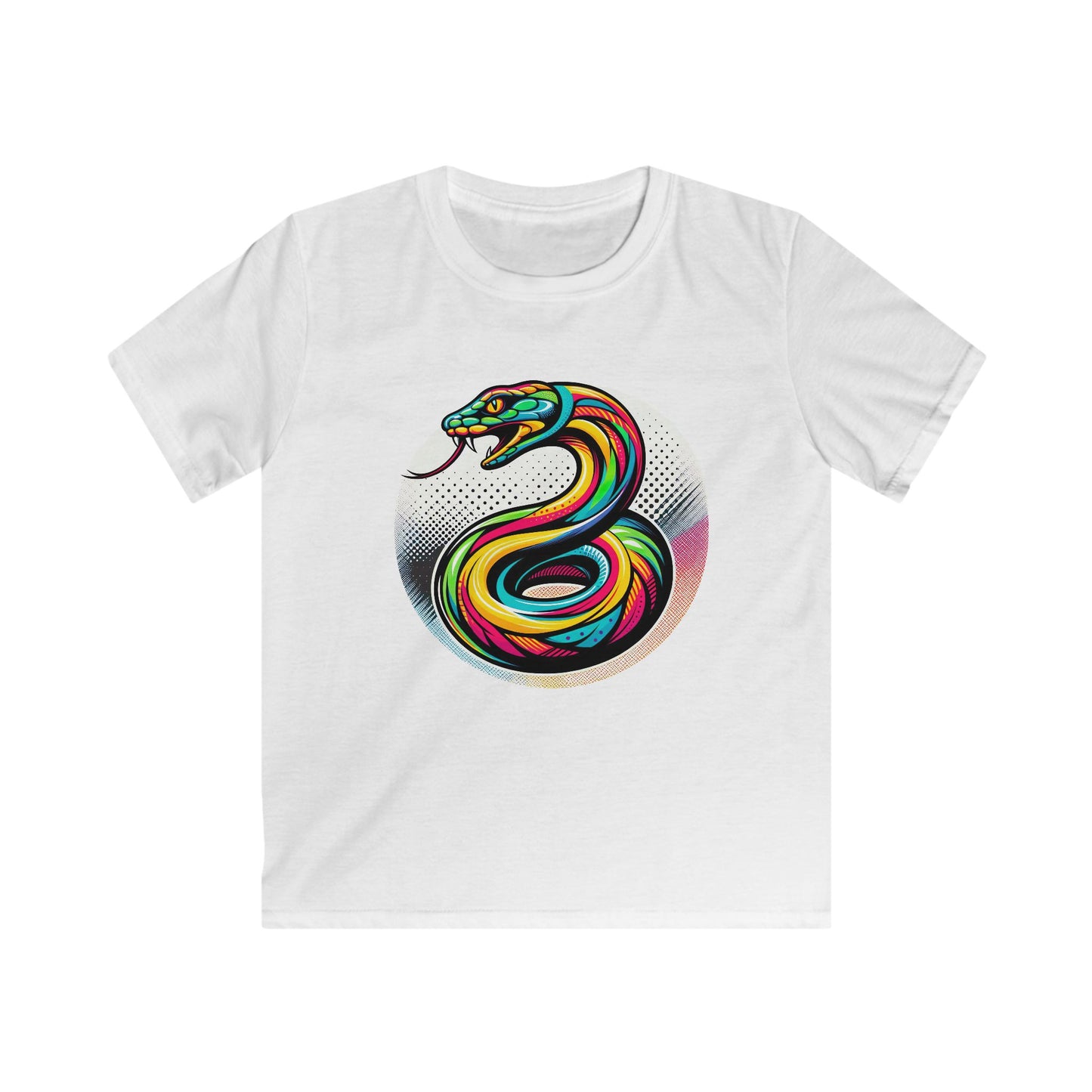 Colorful Snake Kids Softstyle Tee - Fun & Trendy Youth Shirt - NLG Studio Design