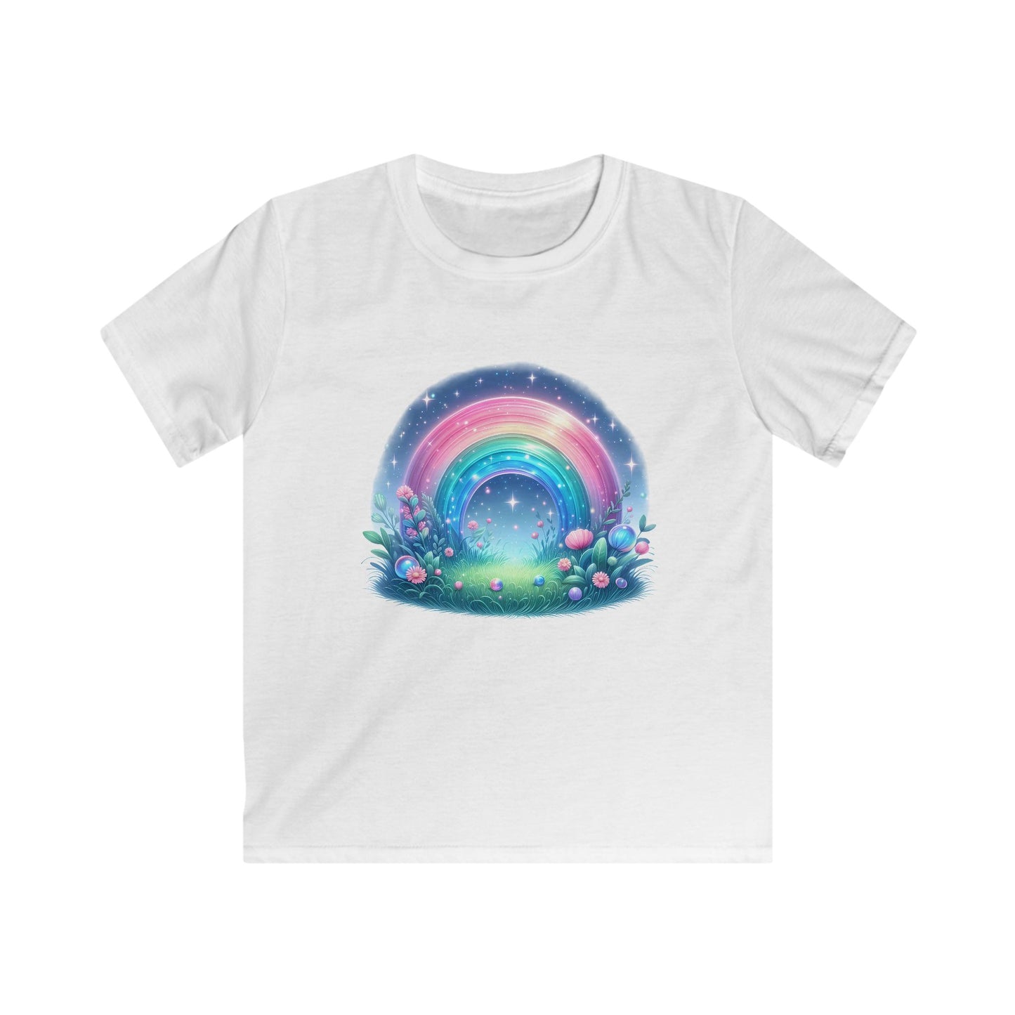 Kids Rainbow Adventure Tee - Whimsical Softstyle Shirt for Imaginative Play - NLG Studio Design