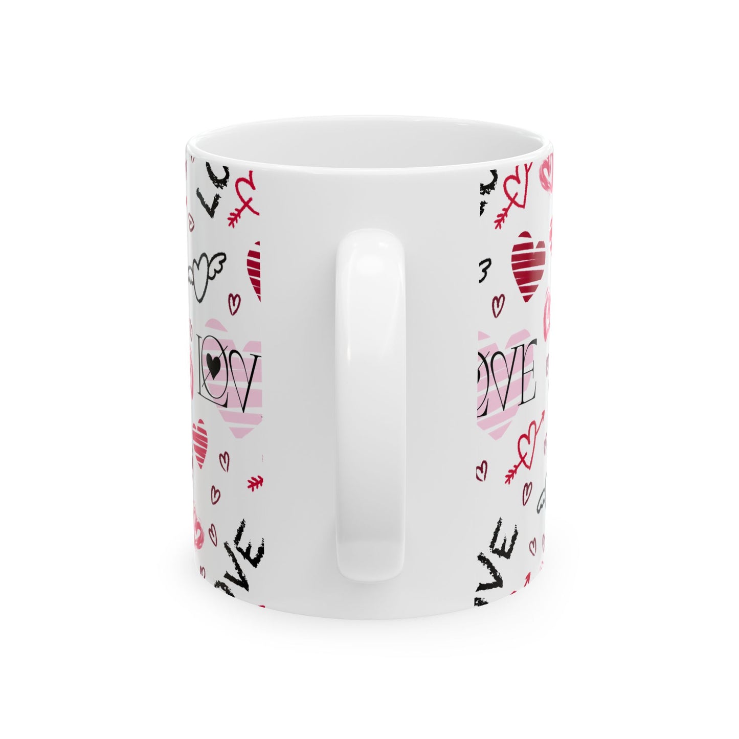 Love Hearts Ceramic Mug - Perfect Gift for Valentine's Day, Anniversaries & Daily Use - NLG Studio Design
