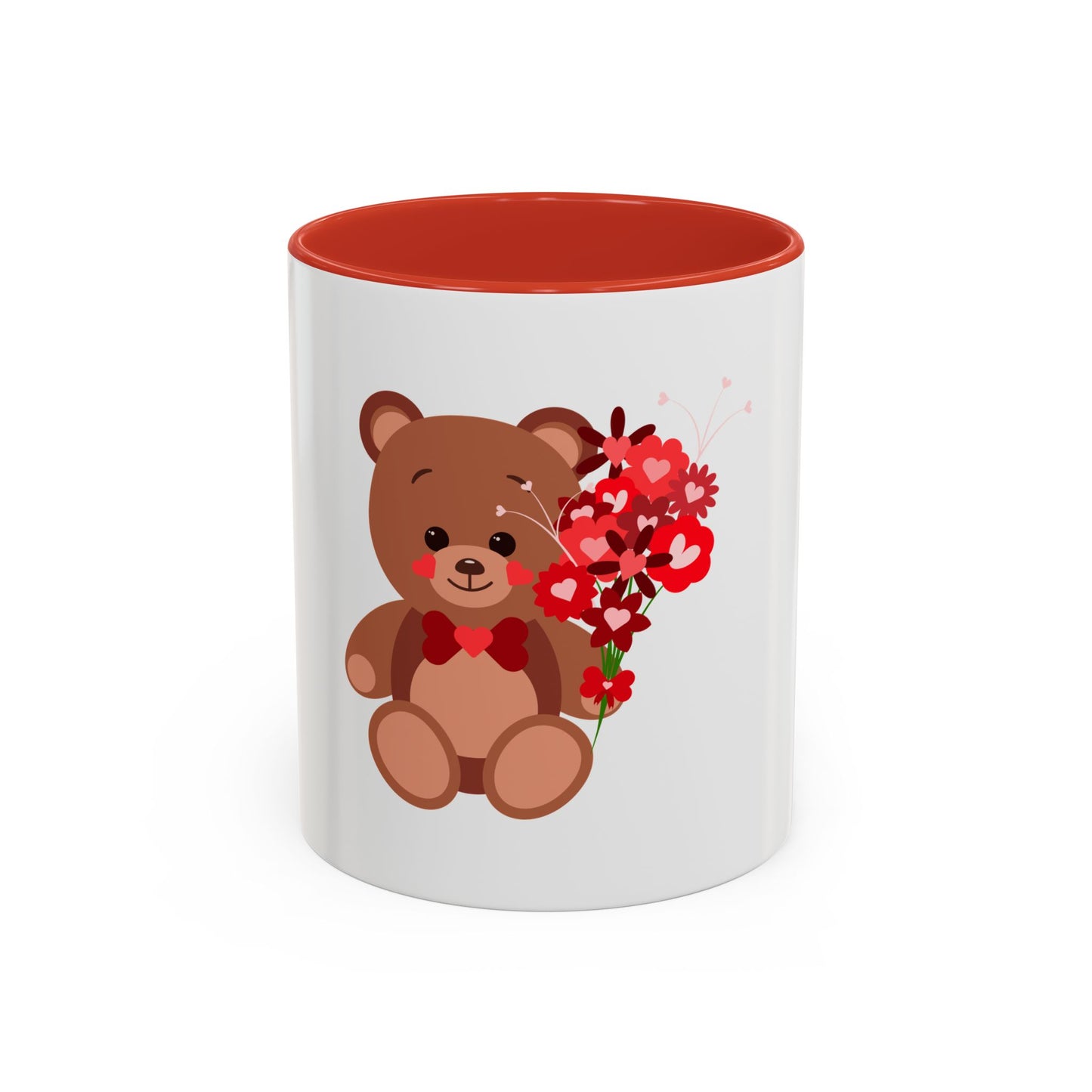 Cute Teddy Bear Accent Coffee Mug - Perfect Gift for Valentine’s Day and Bear Lovers - NLG Studio Design