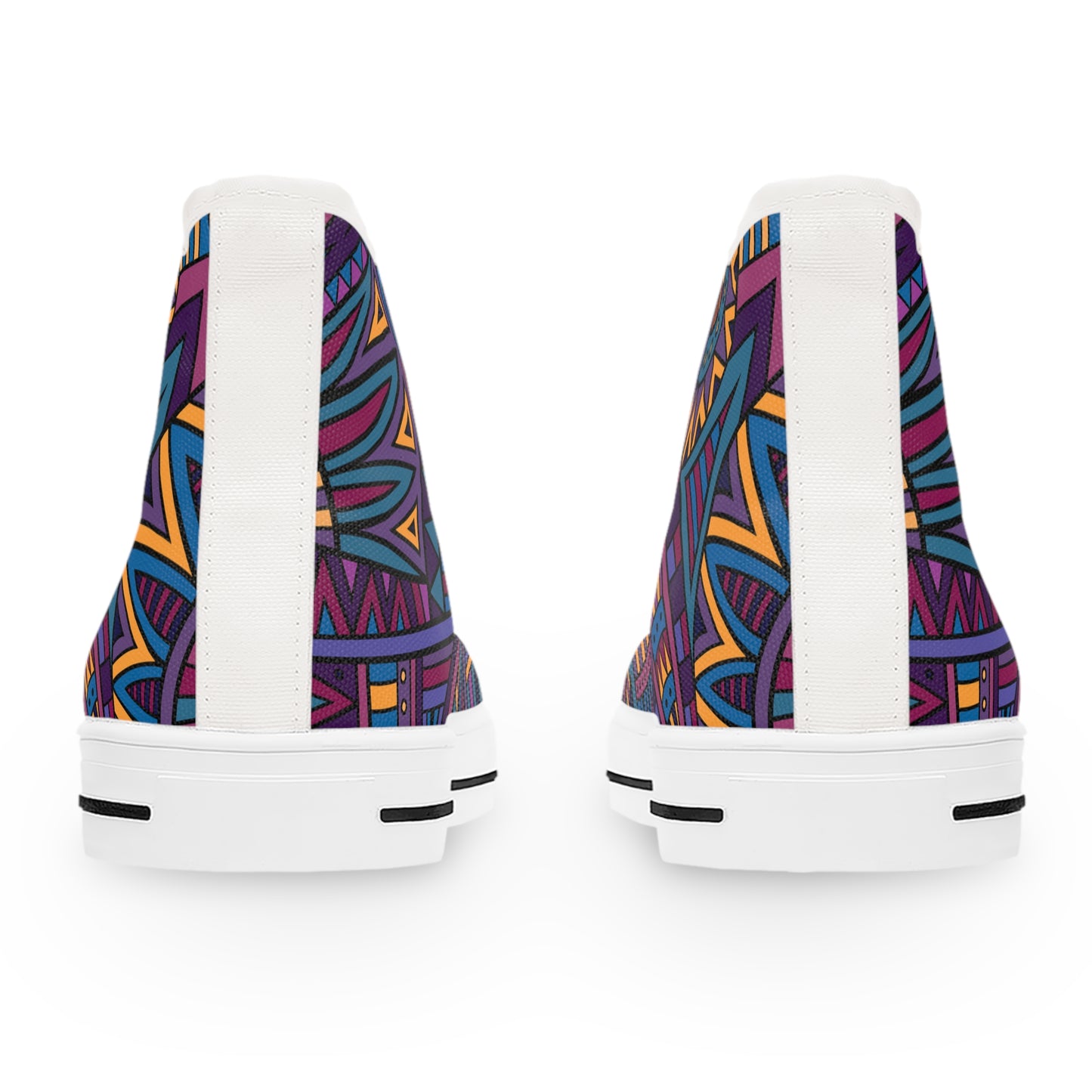 Vibrant Geometric High Top Sneakers for Trendy Women - NLG Studio Design