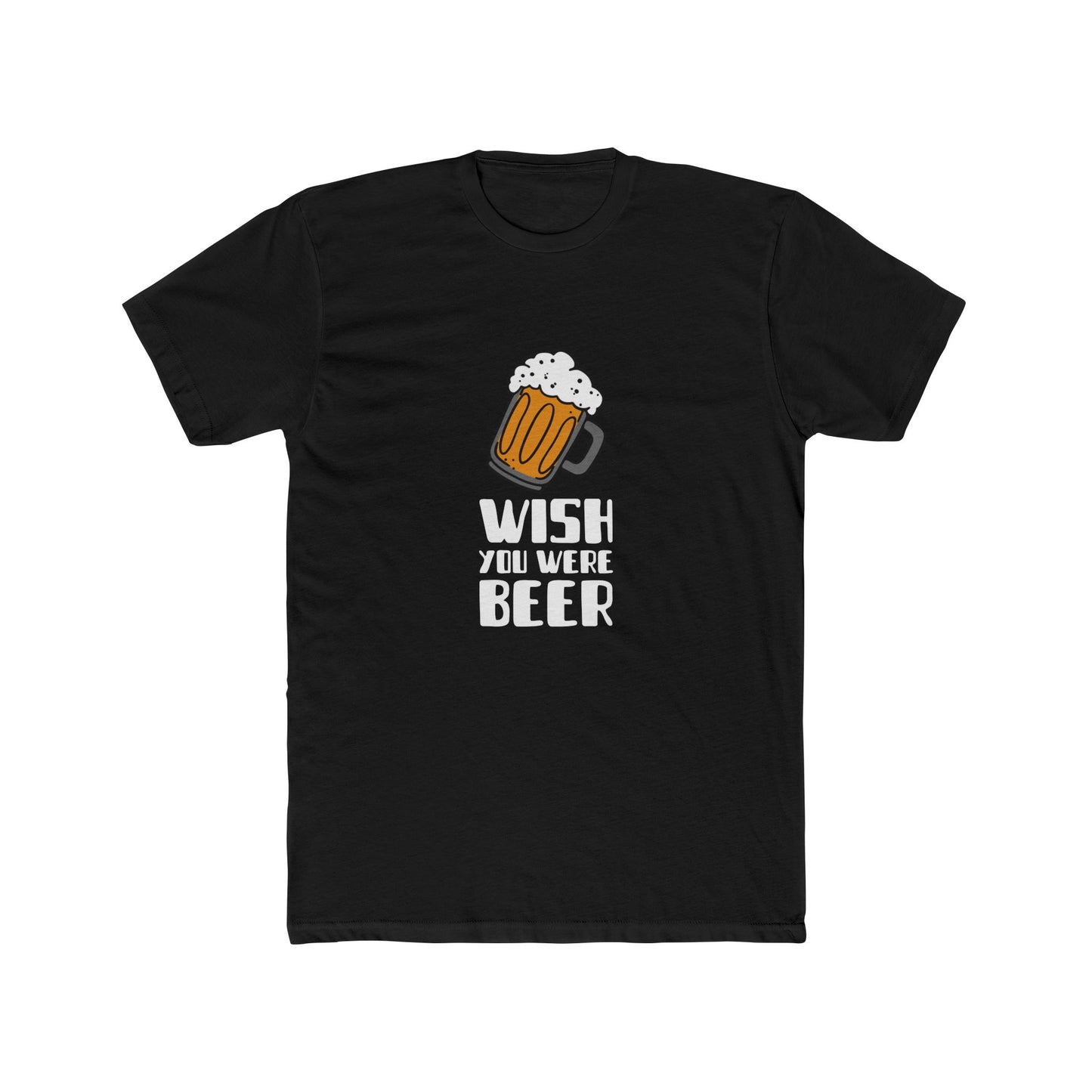 Funny Beer Lover Unisex Cotton Crew Tee - 'Wish You Were Beer' T-Shirt - NLG Studio Design