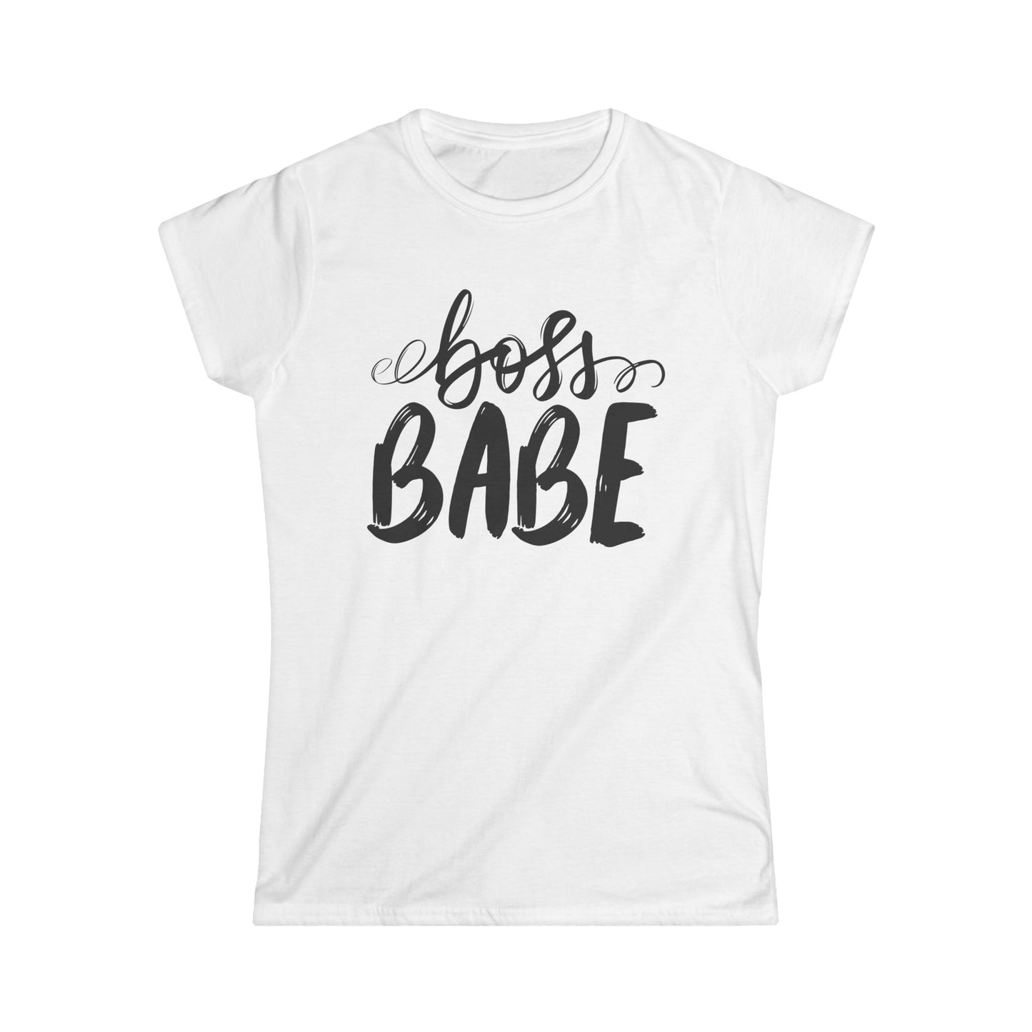 Boss Babe Women's Softstyle Tee - Empowering Graphic Tee for Confident Women - NLG Studio Design