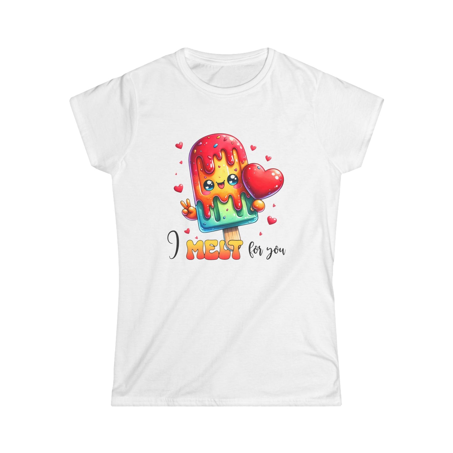 I Melt For You Women's Softstyle Tee - Cute Ice Cream Design for Gifts and Celebrations - NLG Studio Design