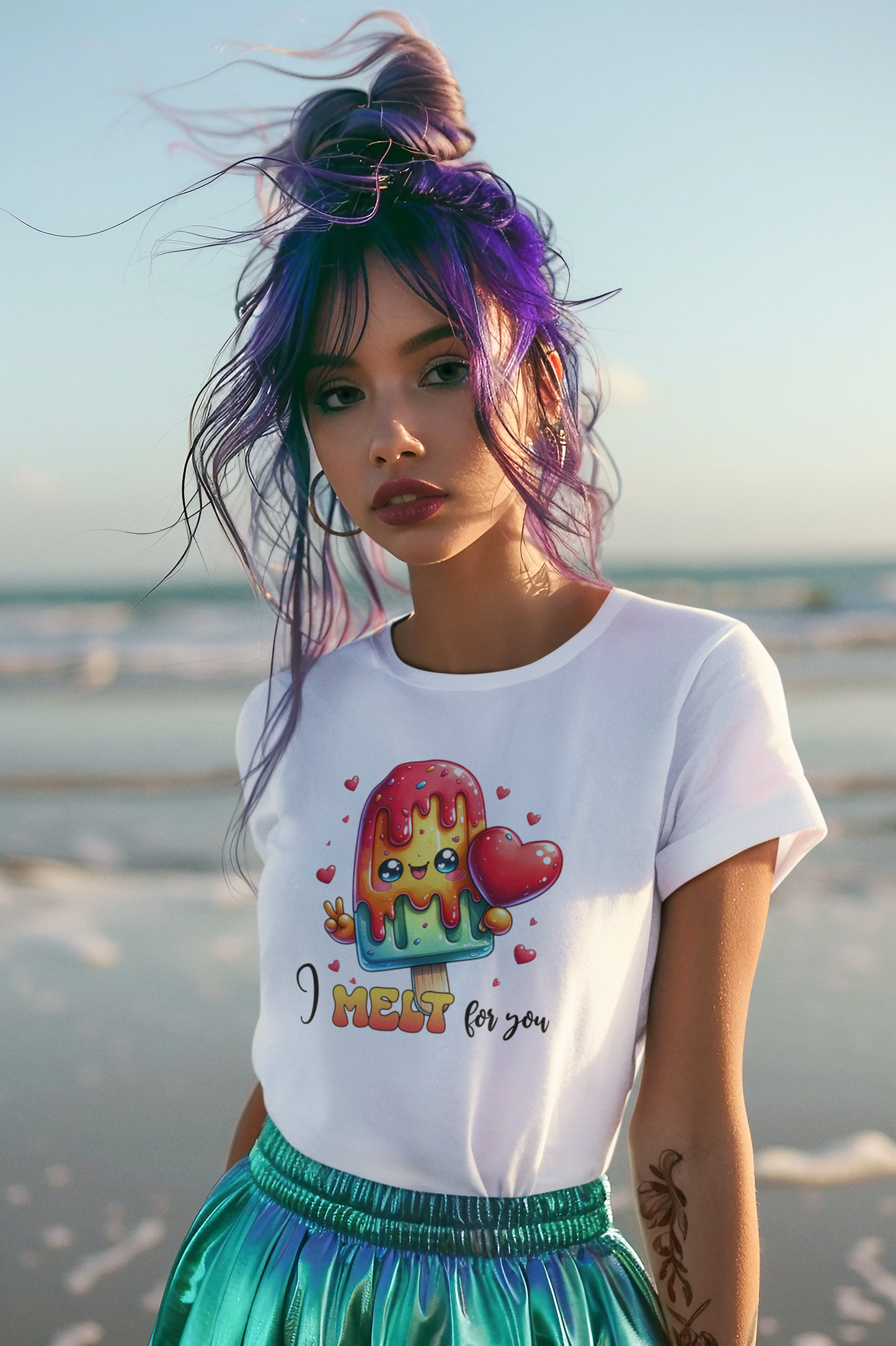 I Melt For You Women's Softstyle Tee - Cute Ice Cream Design for Gifts and Celebrations - NLG Studio Design
