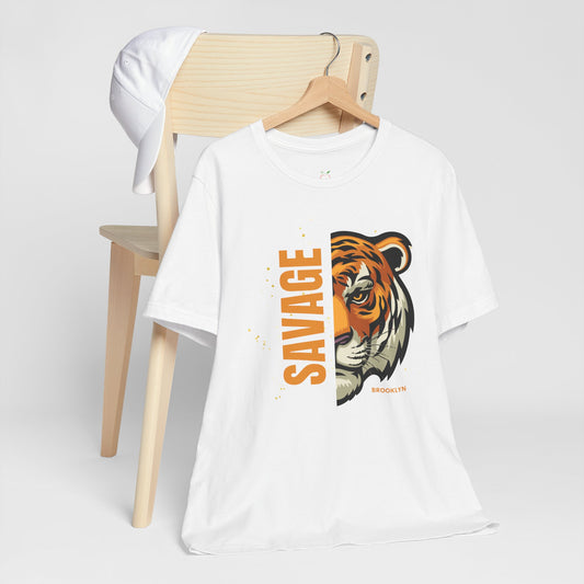 Savage Tiger Tee – Bold Graphic Short Sleeve Shirt - NLG Studio Design