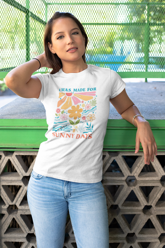 Women's Floral Graphic Tee - Perfect for Summer, Casual Wear, Beach Days, Gifts, Sunshine Vibes