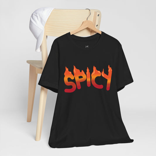 Spicy Jersey Short Sleeve Tee - Bold Graphic Statement Shirt - NLG Studio Design