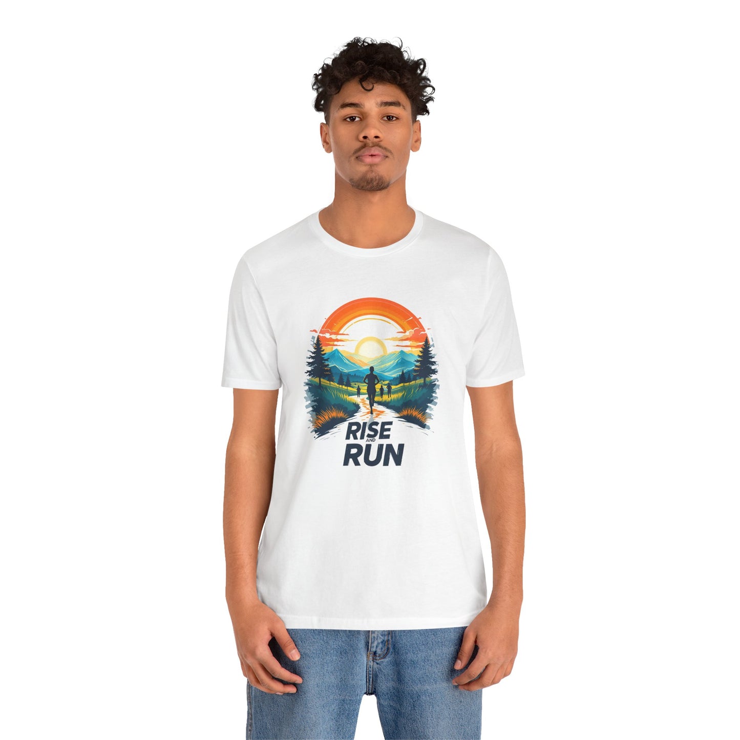 Rise Run Adventure Tee - Jersey Short Sleeve Shirt for Outdoor Enthusiasts - NLG Studio Design