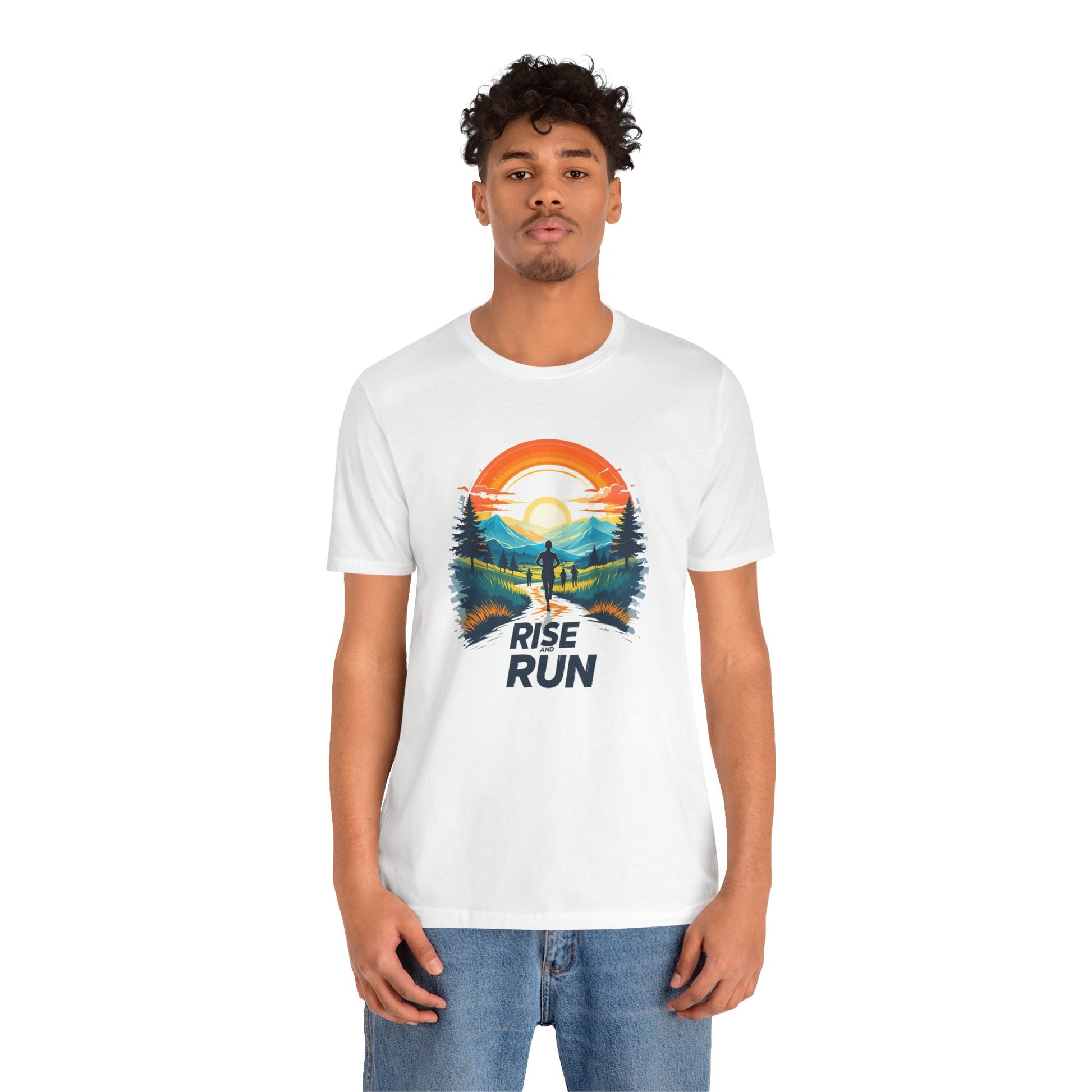 Rise Run Adventure Tee - Jersey Short Sleeve Shirt for Outdoor Enthusiasts - NLG Studio Design