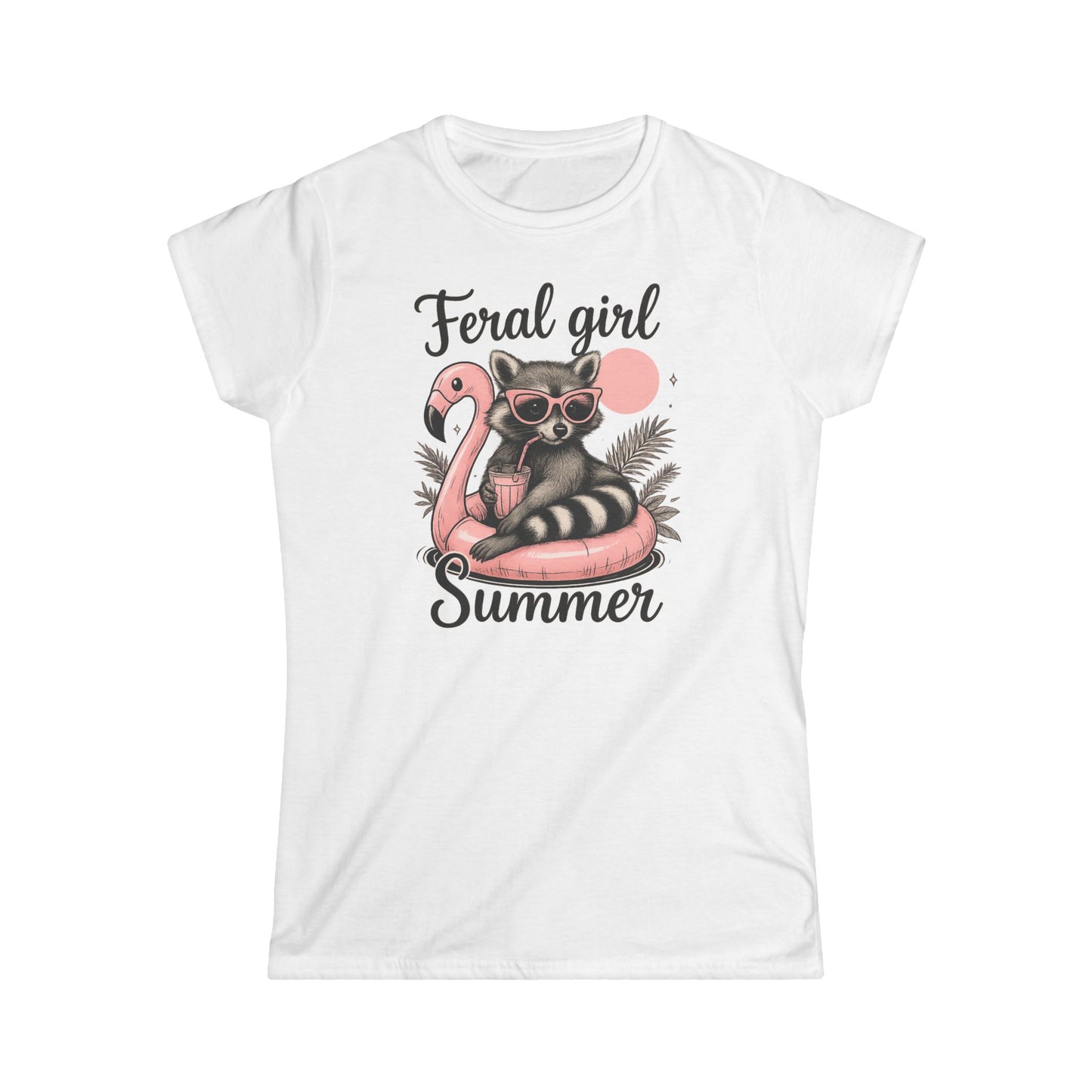 Feral Girl Summer Tee, Summer Vibes T-Shirt, Women's Casual Wear, Beach Day Shirt, Gifts for Animal Lovers, Fun Summer Apparel