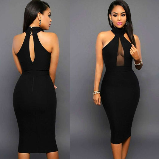 Lightly Cooked Style Sling Dress for Women Black Strapless Formal Prom Dinner