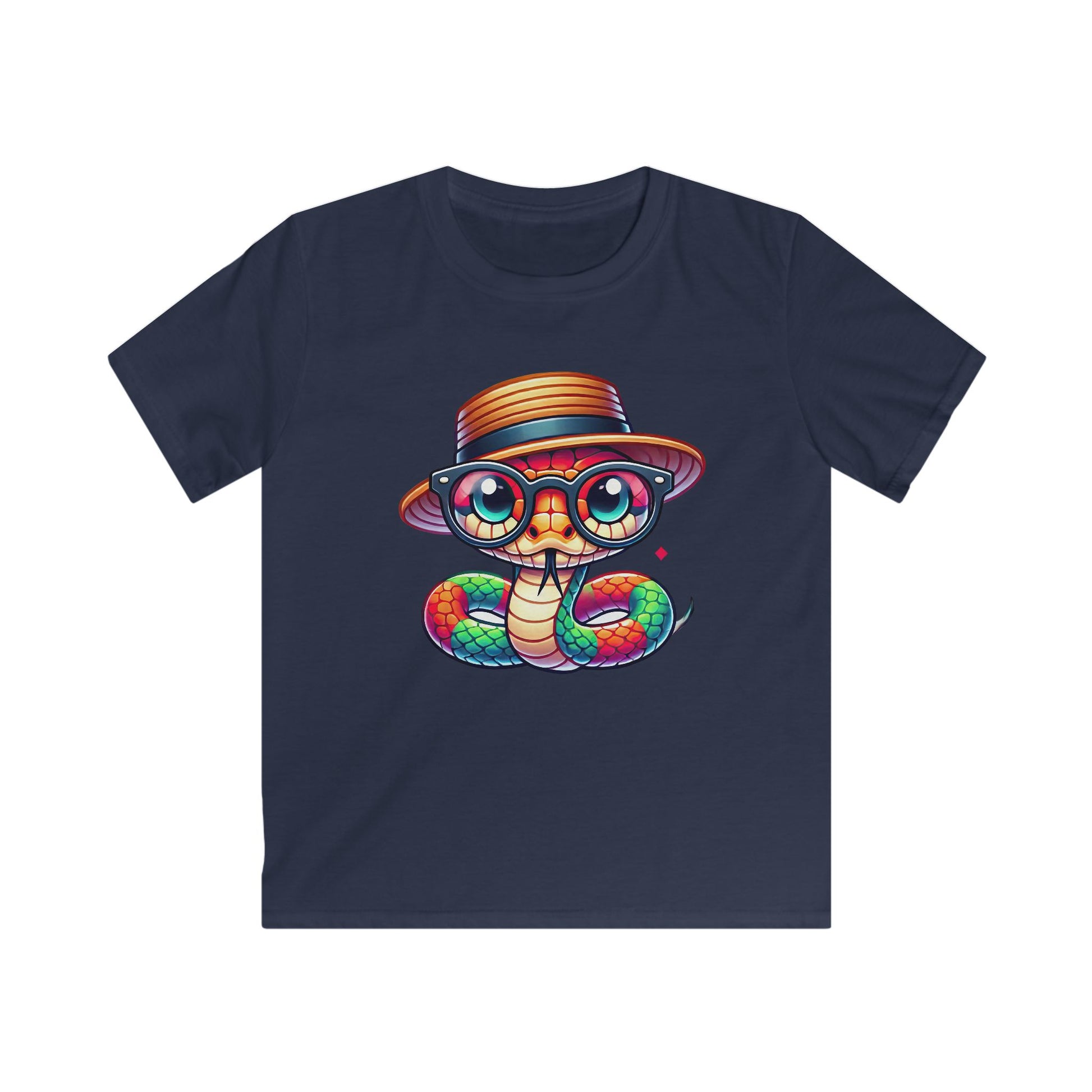 Colorful Snake Graphic Kids Softstyle Tee - Fun and Trendy Shirt for Young Fashionistas - NLG Studio Design