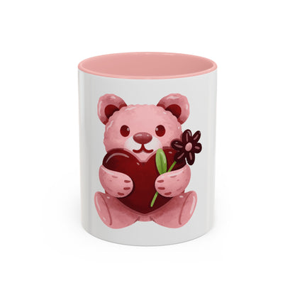 Cute Bear Love Accent Mug - Perfect Gift for Valentine's Day - NLG Studio Design