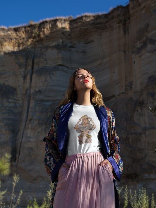 Bohemian Floral Graphic Tee for Women - Perfect for Casual Outings & Festivals - NLG Studio Design