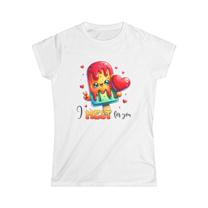 I Melt For You Women's Softstyle Tee - Cute Ice Cream Design for Gifts and Celebrations - NLG Studio Design