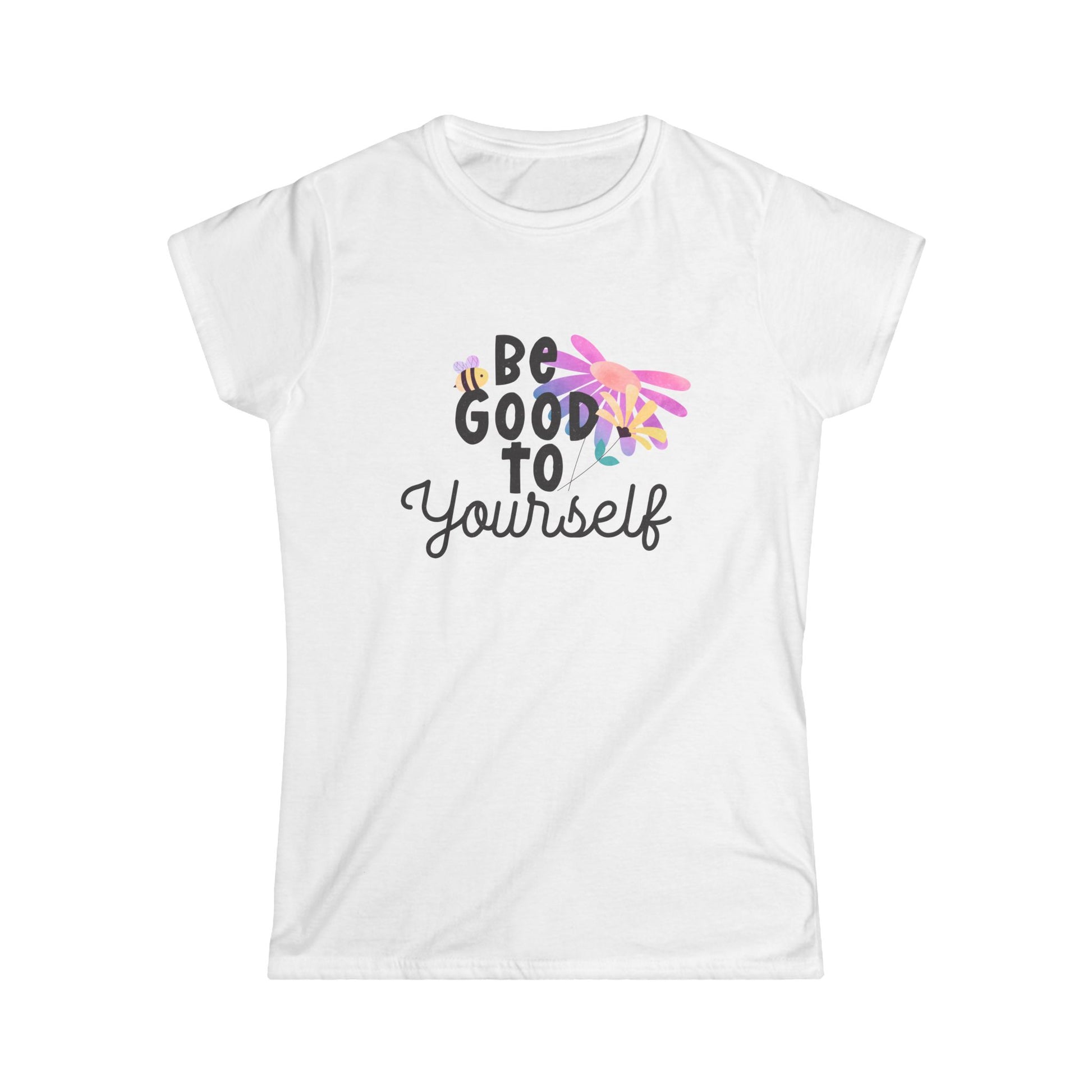 Inspirational Women's Softstyle Tee - Be Good to Yourself - NLG Studio Design
