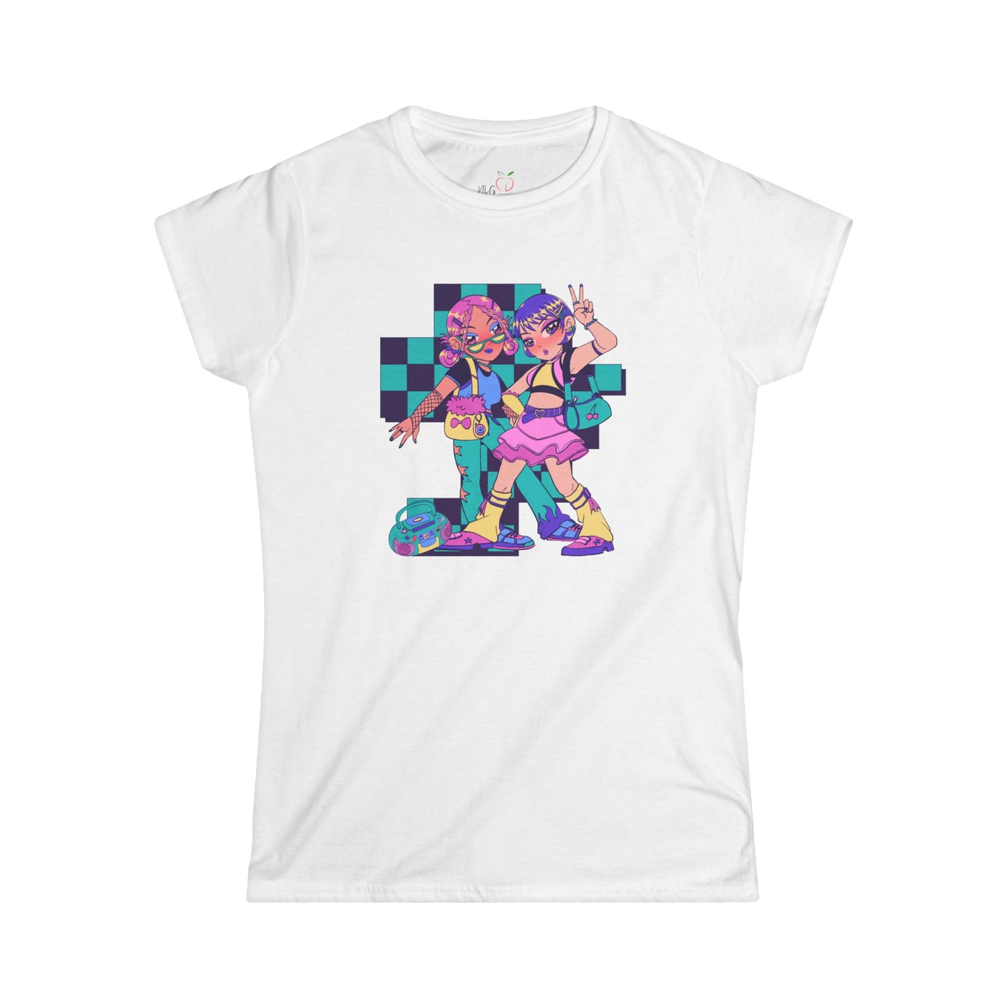 Retro Gamer Women's Softstyle Tee - Trendy Casual T-Shirt with Colorful Graphic Design - NLG Studio Design