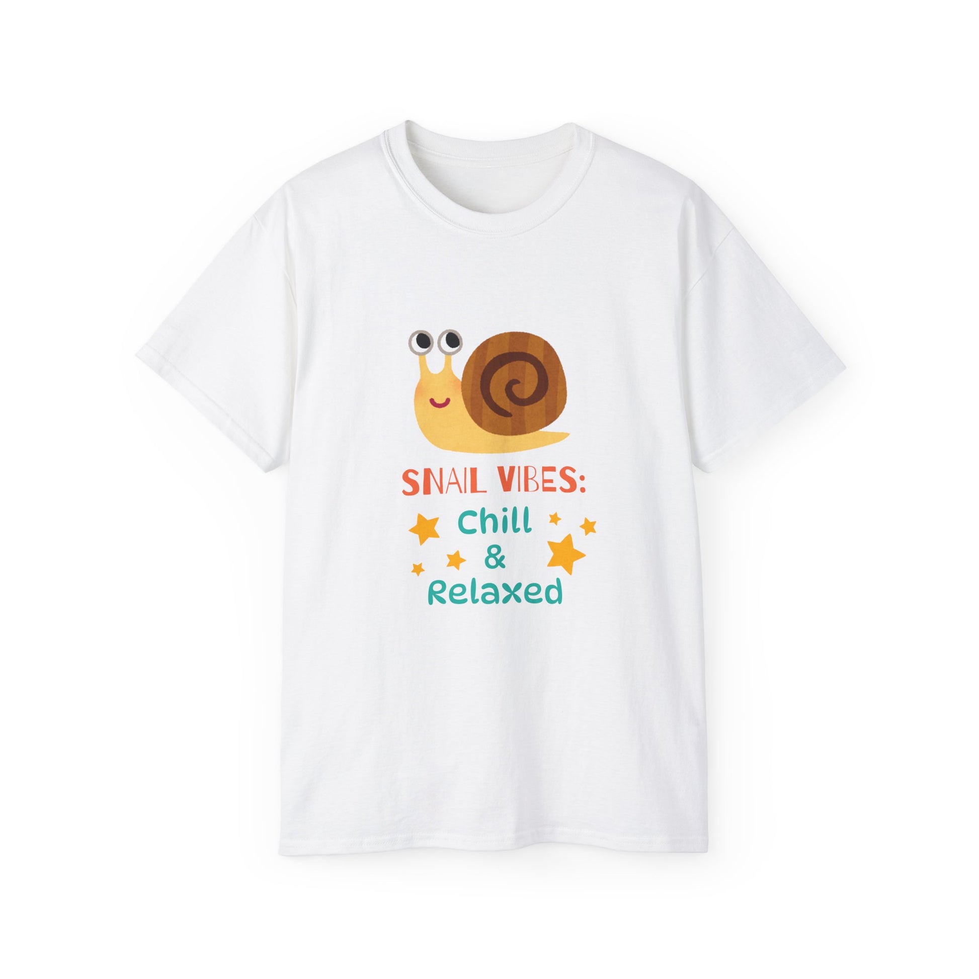 Snail Vibes Ultra Cotton Tee for Men - Chill & Relaxed T-Shirt - NLG Studio Design