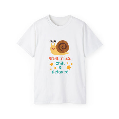 Snail Vibes Ultra Cotton Tee for Men - Chill & Relaxed T-Shirt - NLG Studio Design