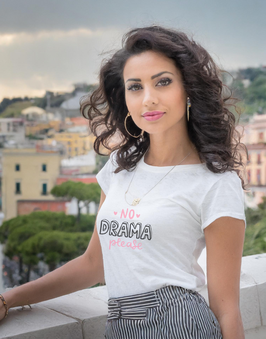 Women’s No Drama Please Tee - Casual Softstyle Shirt for Stress-Free Vibes - NLG Studio Design