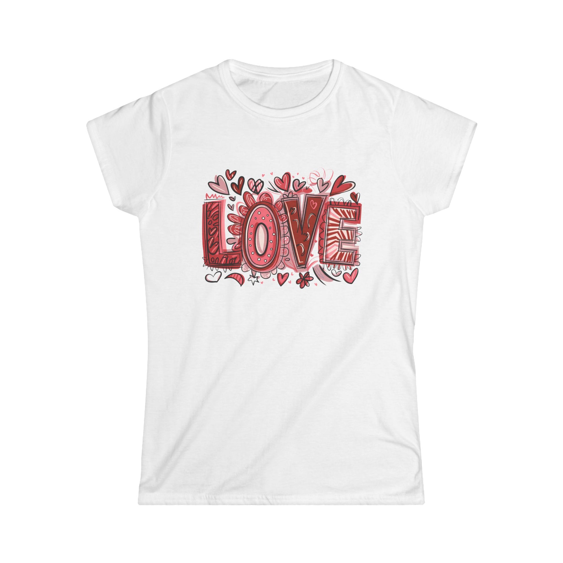 Women's Softstyle Tee - Cute 'Love' Graphic Design for Valentine's Day - NLG Studio Design