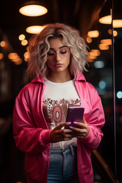 Women's Softstyle Tee - Cute 'Love' Graphic Design for Valentine's Day - NLG Studio Design