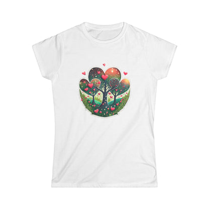 Women's Softstyle Tee - Love Tree Design, Heartfelt Gift for Nature Lovers - NLG Studio Design